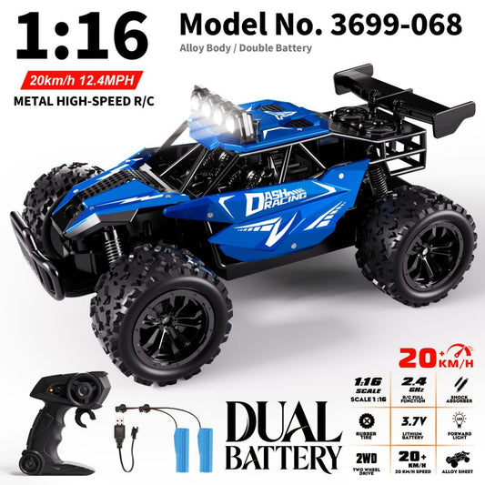 1:16 metal RC car, high-speed drifting, off-road racing car, boys toy car, 2.4GHz remote control, outdoor play toy, drift car, remote control car for kids, Australian toy - Blue - Size variable speed