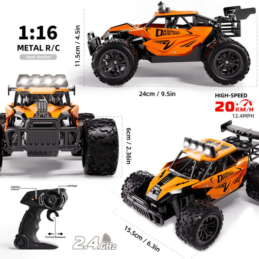 1:16 metal RC car, high-speed drifting, off-road racing car, boys toy car, 2.4GHz remote control, outdoor play toy, drift car, remote control car for kids, Australian toy - Blue - Size variable speed