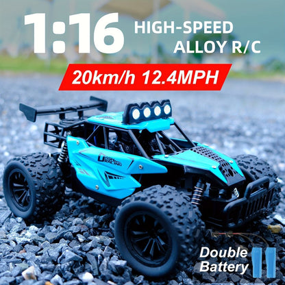 1:16 metal RC car, high-speed drifting, off-road racing car, boys toy car, 2.4GHz remote control, outdoor play toy, drift car, remote control car for kids, Australian toy - Blue - Size variable speed
