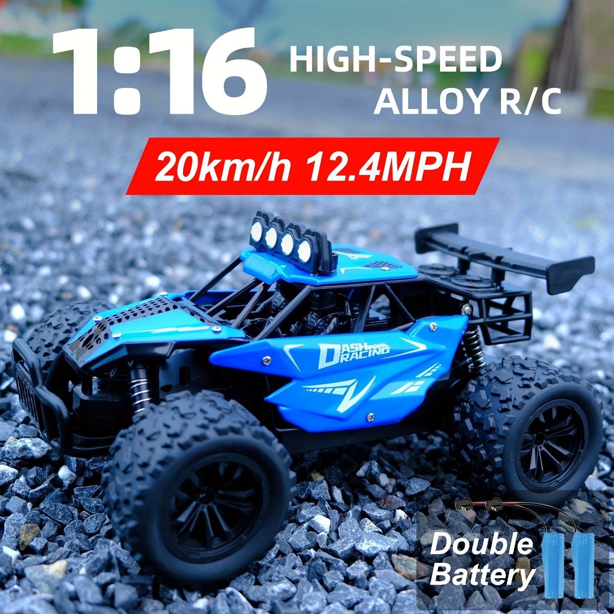 1:16 metal RC car, high-speed drifting, off-road racing car, boys toy car, 2.4GHz remote control, outdoor play toy, drift car, remote control car for kids, Australian toy - Blue - Size variable speed