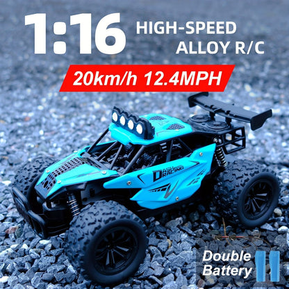 1:16 metal RC car, high-speed drifting, off-road racing car, boys toy car, 2.4GHz remote control, outdoor play toy, drift car, remote control car for kids, Australian toy - Blue - Size variable speed