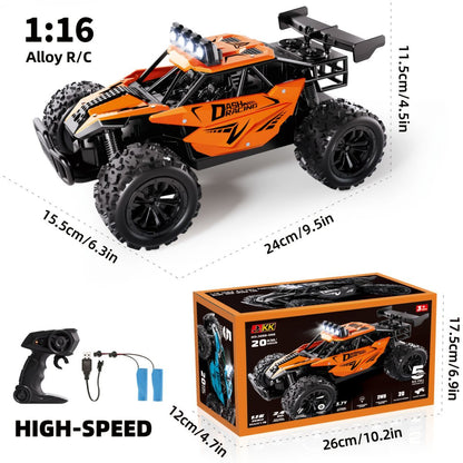 1:16 metal RC car, high-speed drifting, off-road racing car, boys toy car, 2.4GHz remote control, outdoor play toy, drift car, remote control car for kids, Australian toy - Blue - Size variable speed