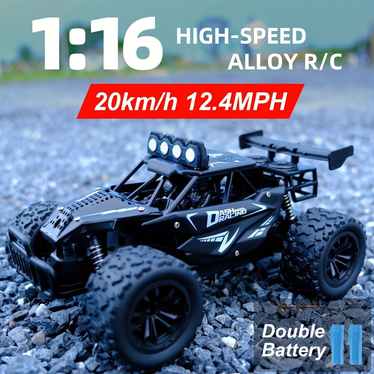 1:16 metal RC car, high-speed drifting, off-road racing car, boys toy car, 2.4GHz remote control, outdoor play toy, drift car, remote control car for kids, Australian toy - Blue - Size variable speed