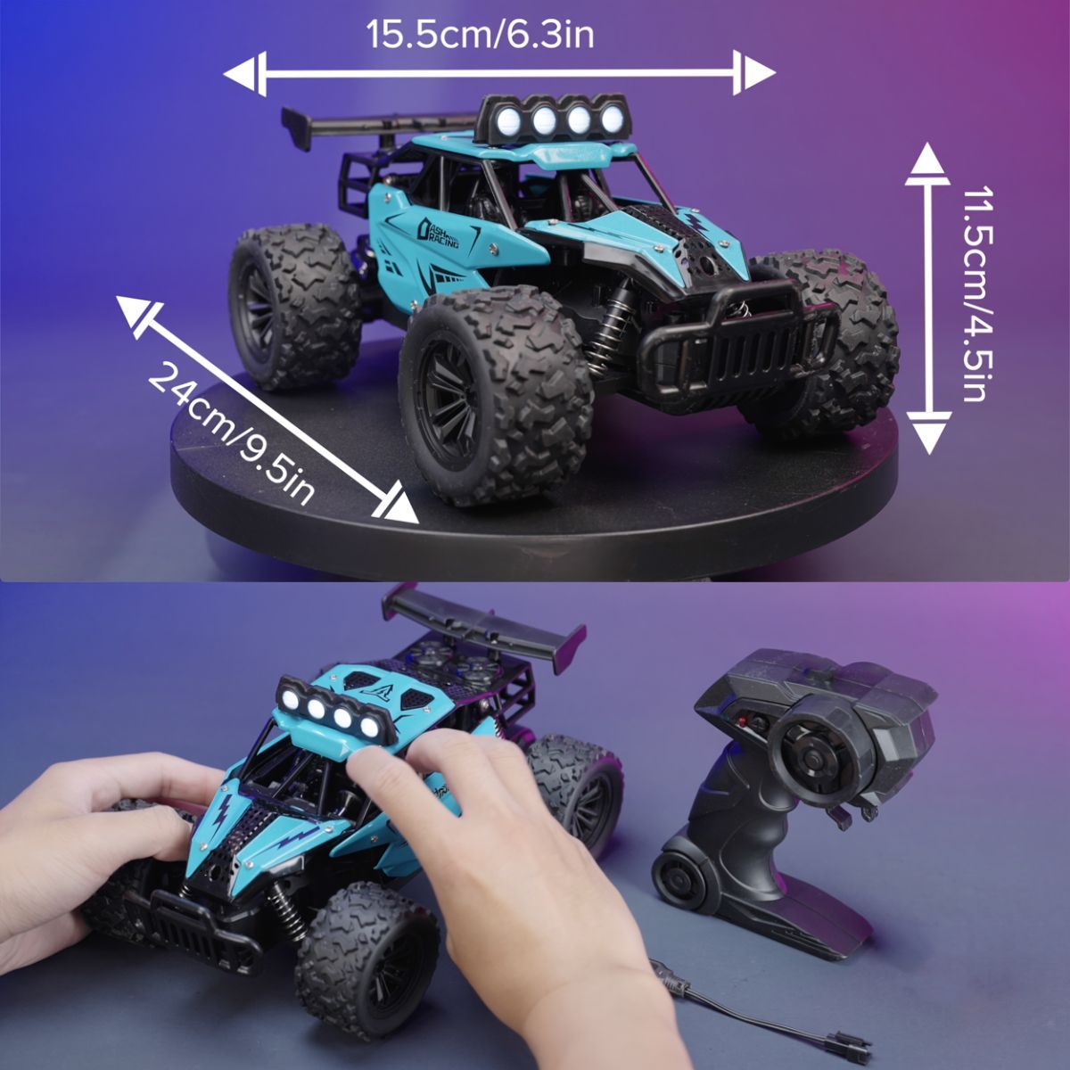 1:16 metal RC car, high-speed drifting, off-road racing car, boys toy car, 2.4GHz remote control, outdoor play toy, drift car, remote control car for kids, Australian toy - Blue - Size variable speed