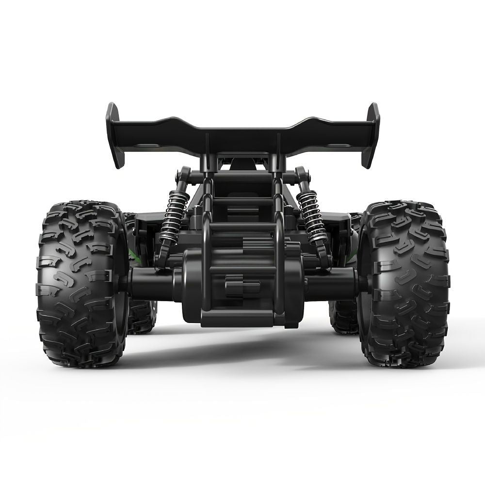 2.4G remote control car, high-speed off-road car, remote control toy for kids, four-wheel drive car, RC car with lights, outdoor toy Australia, gift for kids - Green - Size Dual-batteries