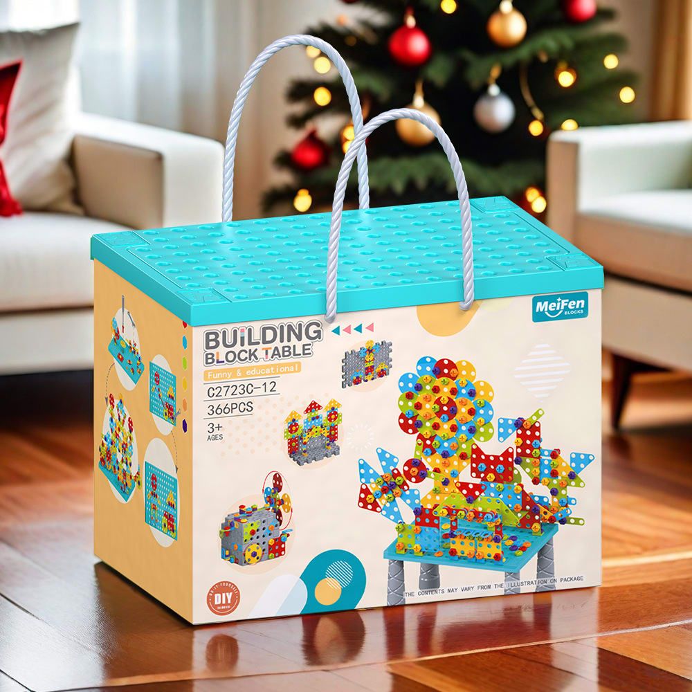 DIY Screw Assembly Building Blocks Set for Kids Ages 3-6 – Creative Educational Toy with Wrench and Screwdriver, Perfect for Parent-Child Interaction and Fine Motor Skills Development (374PCS)