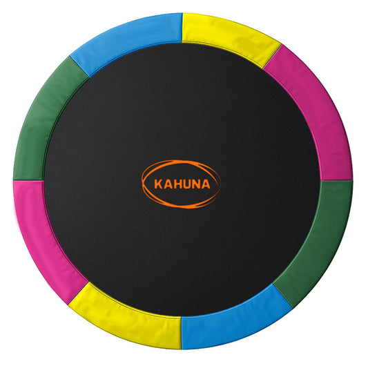 Kahuna 12ft Replacement Trampoline Safety Pad Cover and Jumping Spring Mat - Rainbow