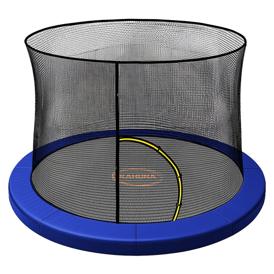 Kahuna 8ft Trampoline Pad and Net - Blue