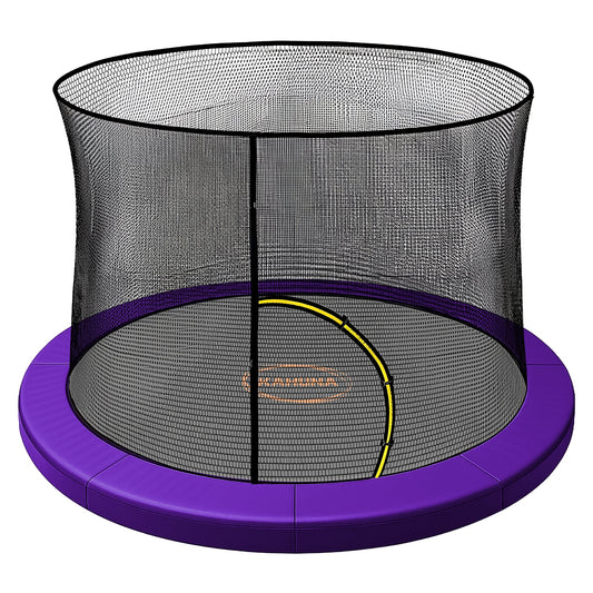 Kahuna 8ft Trampoline Pad and Net - Purple