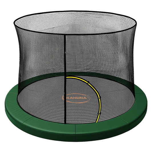 Kahuna 10ft Trampoline Pad and Net - Green