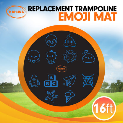 Kahuna 16ft Replacement Trampoline Jumping Mat - Emoji