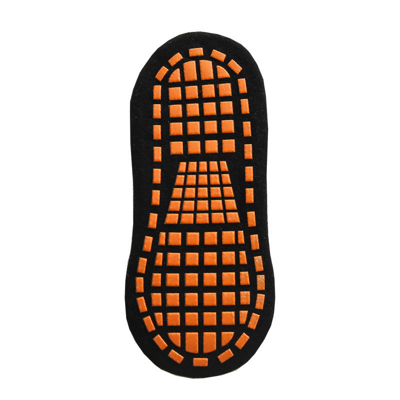 Ten Pairs Of Black Kids Non-Slip Trampoline Socks  for Playground Early Education and Yoga Unisex Anti-Skid Floor Socks for 1-5 Years