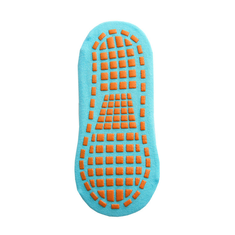 Ten Pairs Of Lack Blue Kids Non-Slip Trampoline Socks  for Playground Early Education and Yoga Unisex Anti-Skid Floor Socks for 1-5 Years